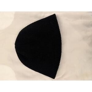Black Knit Beanie Hat